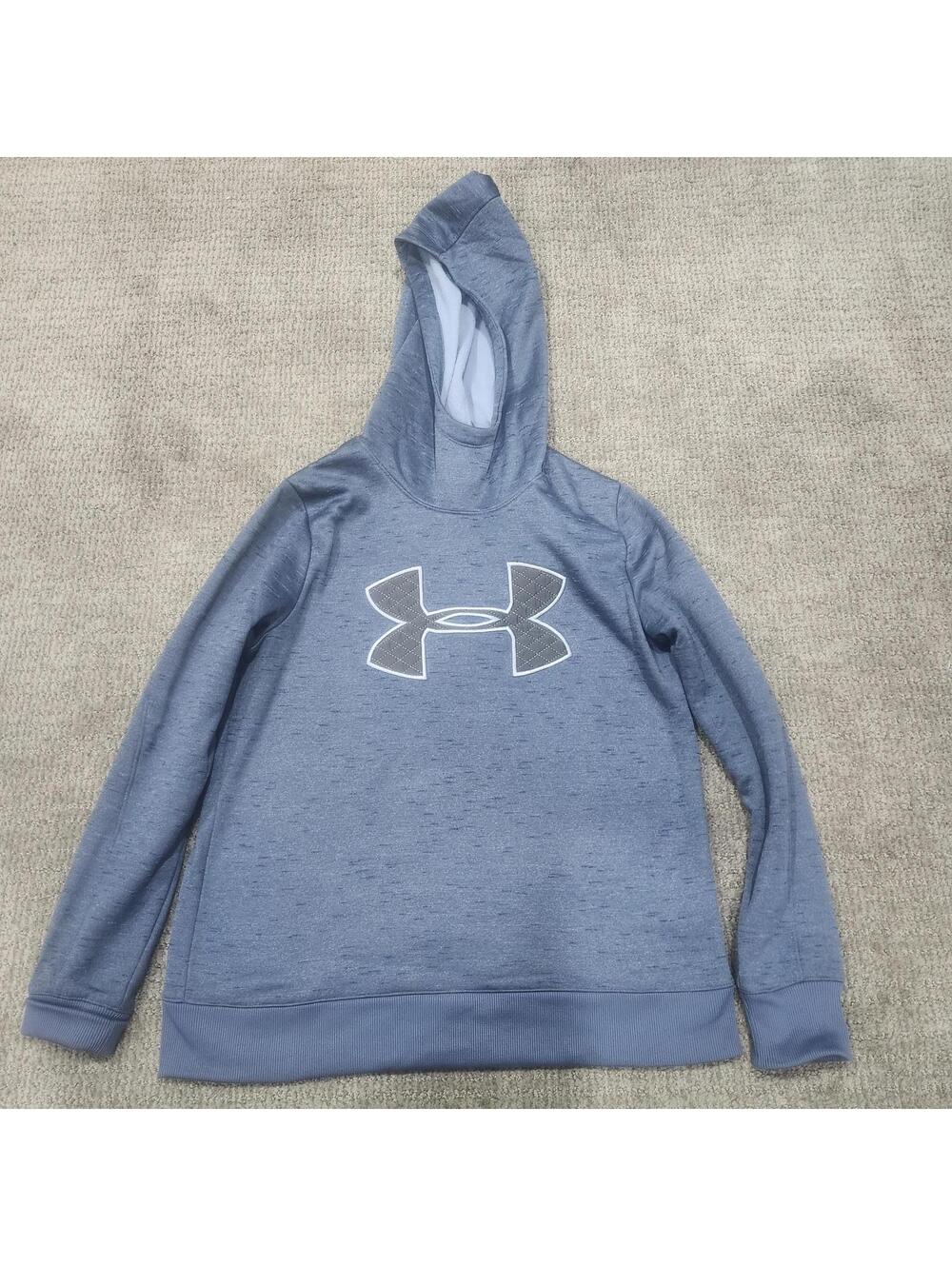 Under Armour Hoodie Coldgear Loose Women’s Blue Long Sleeve Pullover Size Medium